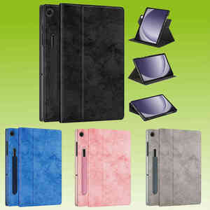 Fr Samsung Galaxy Tab A9 Plus Design 360 Grad Rotation Smart Kunst-Leder Tasche