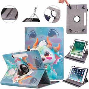 F�r Apple iPad Pro 11.0 Zoll 2024 360 Grad Uni Motiv 14 Tablet Tasche