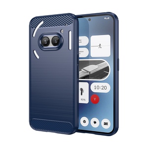 F�r Nothing Phone 2a / Plus Schock Carbon Textur TPU Handy H�lle Blau