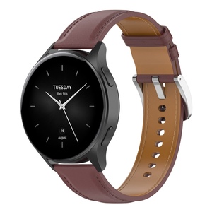 Fr Xiaomi Watch S3 hochwertiges Design Leder Armband Watch Ersatz Arm Band Dunkelbraun