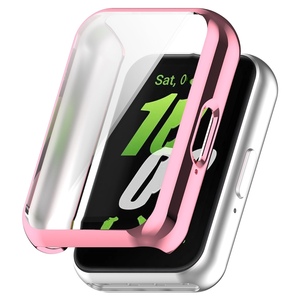Fr Samsung Galaxy Fit 3 Full Cover TPU Electroplated Watch Schutz Hlle Pink