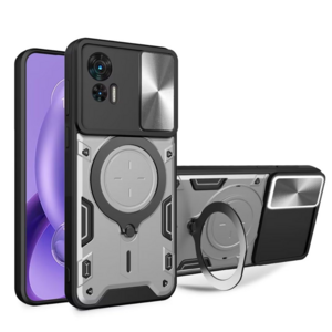 Fr Motorola Moto G84 5G Sliding Kamera TPU / PC Schutzhlle Case Ring Halterung