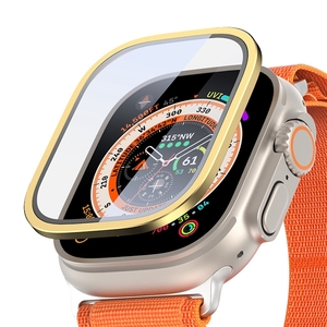 Fr Apple Watch Ultra 1 + 2 49mm Aluminiumlegierung Hlle + Hart Glas