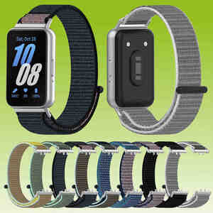 F�r Samsung Galaxy Fit 3 Design gewebtes Nylon Ersatz Arm Band Klettverschluss
