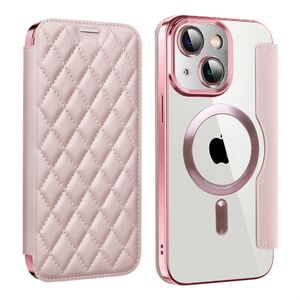 Fr Apple iPhone 15 Plus 360 Grad Full Magsafe Anti Datenklau Etui Cover Rosa