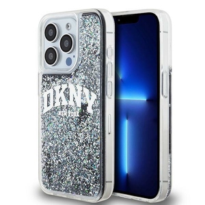 DKNY Liquid Glitter Big Logo Case fr Apple iPhone 13 Pro Max Schwarz / Glitzer