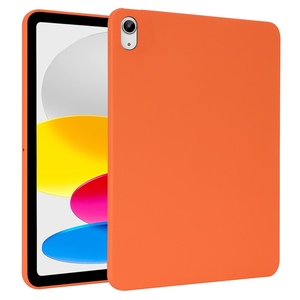 Fr Apple iPad 10.9 10. Gen 2022 TPU Silikon Hlle Ultra dnn Orange