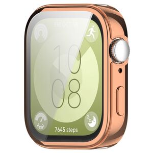 F�r Huawei Watch Fit 3 Full Cover TPU Electroplated H�lle Rose Gold