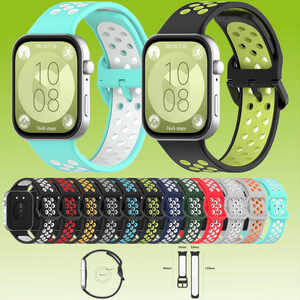 F�r Huawei Watch Fit 4 / 4 Pro / 3 Two Color Sport Silikon Armband Smart Ersatz Arm Band