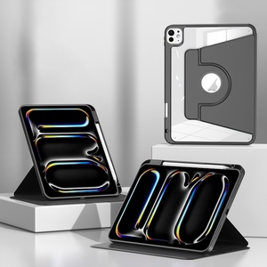 F�r Apple iPad Pro 13 2024 Magnetische Kunstleder H�lle Stifthalterung