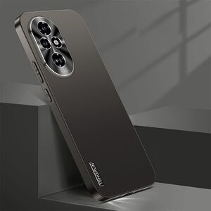 F�r Honor 200 Feinmattes Metall Design Handy H�lle Cover Case Schwarz
