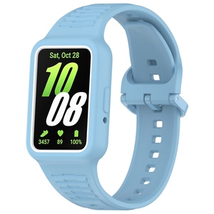 F�r Samsung Galaxy Fit 3 Silikon Band integriertem Geh�use Hellblau