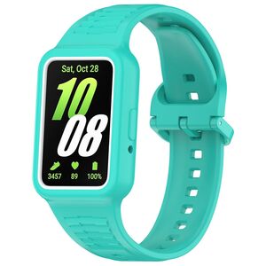 F�r Samsung Galaxy Fit 3 Silikon Band integriertem Geh�use T�rkis