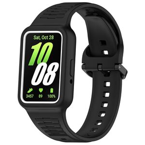 F�r Samsung Galaxy Fit 3 Silikon Arm Band integriertem Geh�use Schwarz