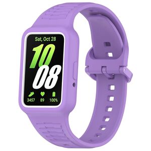 Fr Samsung Galaxy Fit 3 Silikon Arm Band integriertem Gehuse Lila