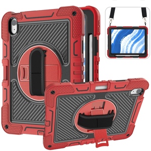 Fr Apple iPad Air 11 2024 / Air 5 / 4 Hybrid 360 Grad Hlle Case Rot