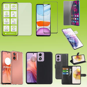 F�r Motorola Moto E14 / G04 4G / G04S 4G / G24 4G Tasche TPU Hart Glas AUSWAHL