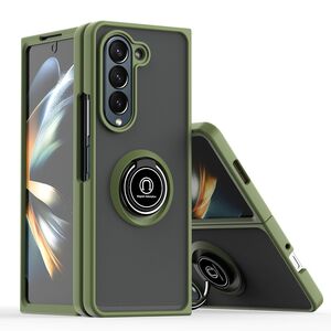 F�r Samsung Galaxy Z Fold6 Shadow Design TPU / PC H�lle Ring Hellgr�n
