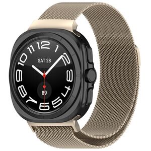 Fr Samsung Galaxy Watch Ultra 47mm Metall Mesh Ersatz Armband Beige