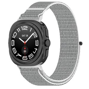F�r Samsung Galaxy Watch Ultra 47mm Nylon Klettverschluss Arm Band M4