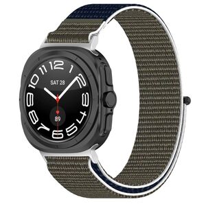F�r Samsung Galaxy Watch Ultra 47mm Nylon Klettverschluss Arm Band M6