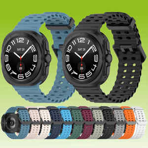 F�r Samsung Galaxy Watch Ultra 47mm Silikon Design Dual Schnalle Ersatz Arm Band