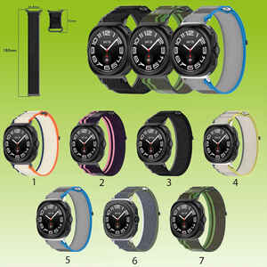 F�r Samsung Galaxy Watch Ultra 47mm Design Nylon Klettverschluss Sport Arm Band