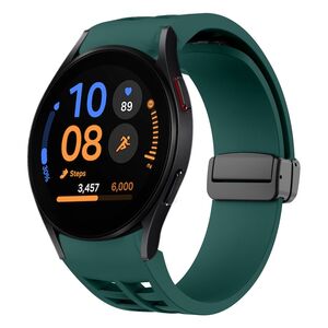 F�r Samsung Galaxy Watch FE / 6 / 5 / 4 40mm Silikon Armband Gr�n