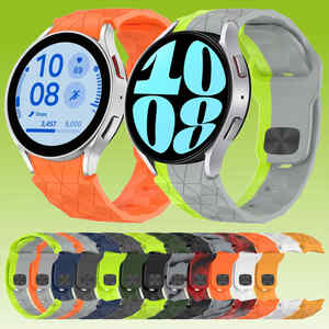 F�r Samsung Galaxy Watch FE / 6 / 5 / 4 40mm Silikon Fu�ball Design Arm Band