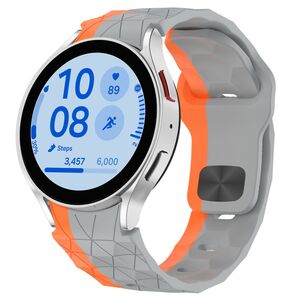F�r Samsung Galaxy Watch FE / 6 / 5 / 4 40mm Silikon Fu�ball Design Arm Band