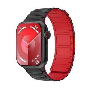 Fr Apple Watch SE 2023 40mm Silikon Magnetschlaufe Arm Band Rot