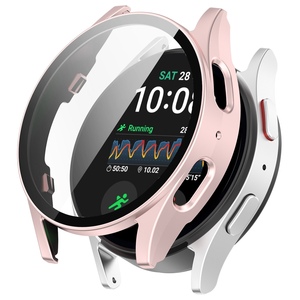 Fr Samsung Galaxy Watch 7 40mm Kunststoff Hlle + Hart Glas Rose Gold