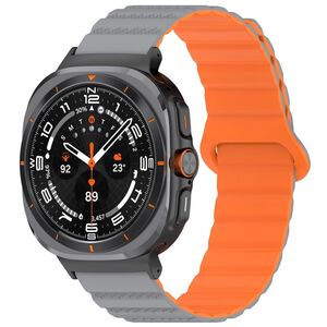Fr Samsung Galaxy Watch Ultra 47mm Punktmuster Silikon Magnetisches Arm Band