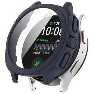 Fr Samsung Galaxy Watch 7 40mm Kunststoff Hlle + Hart Glas D- Blau