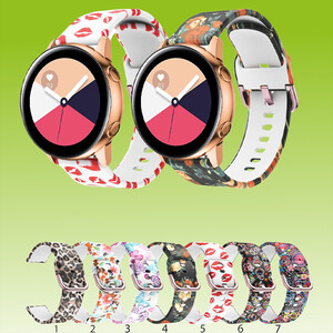 F�r Samsung Galaxy Watch 7 / FE / 6 / 5 / 4 44mm 40mm Silikon Design Armband