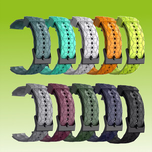 F�r Samsung Galaxy Watch 7 44 / 40mm / FE Silikon Fu�ball Design Ersatz Arm Band