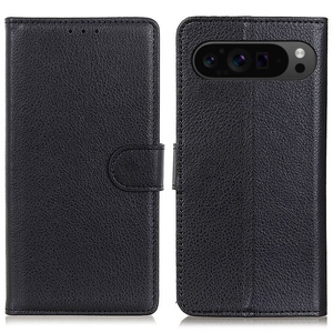 F�r Google Pixel 9 Pro XL Kunst-Leder Book Wallet Tasche H�lle Schwarz