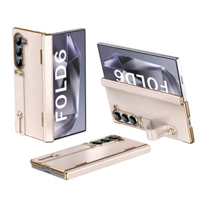 F�r Samsung Galaxy Z Fold6 H�lle mit Handschlaufe Halterung Case Rosa