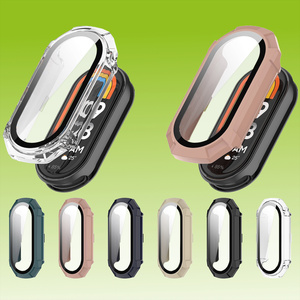 F�r Xiaomi Smart Band 9 Kunststoff PC Smart Watch H�lle + Schutz H9 Hart Glas