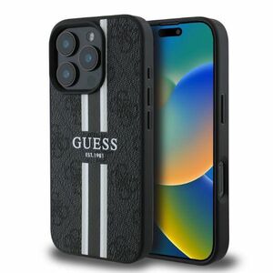 GUESS Apple iPhone 16 Pro Hardcase Hlle 4G Streifen Design MagSafe