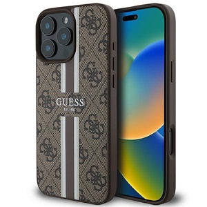 GUESS Apple iPhone 16 Pro Max Hardcase Hlle 4G Streifen MagSafe