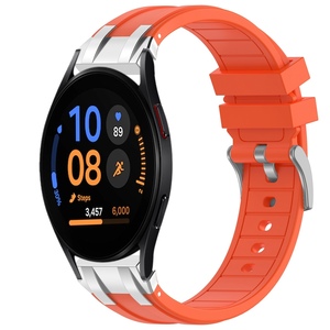 F�r Samsung Galaxy Watch FE 40mm hochwertiges Silikon Arm Band Orange