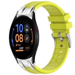 F�r Samsung Galaxy Watch FE 40mm hochwertiges Silikon Arm Band Gelb