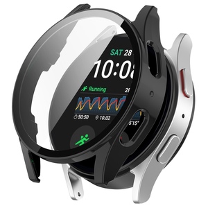 Fr Samsung Galaxy Watch 7 44mm Kunststoff Hlle + Hart Glas Schwarz