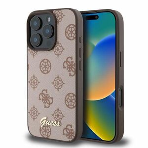GUESS Apple iPhone 16 Pro Hardcase Peony Script Design MagSafe Braun