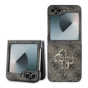 GUESS Samsung Galaxy Z Flip7 FE / Flip6 5G Hlle Leder 4G Metal Logo