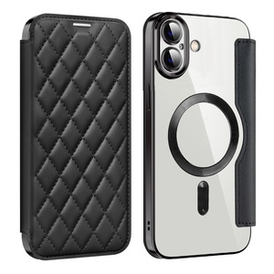 F�r Apple iPhone 16 Plus Full Magsafe Kunstleder Schutz H�lle Schwarz