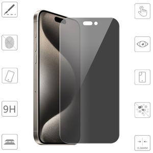 Fr Apple iPhone 16 Pro 2x 2.5D 0,26mm Privacy Schutz H9 Hart Glas