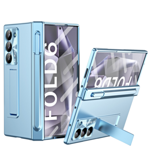 Fr Samsung Galaxy Z Fold6 5G Hlle Stand- Stifthalter u. Stift Blau