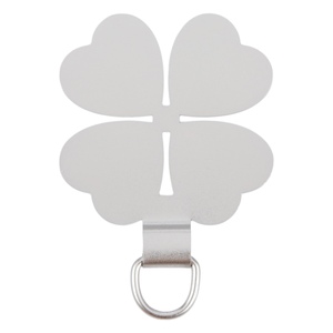 Fr Smartphones Vierblttriger Metall Lanyard Befestigungsring Silber